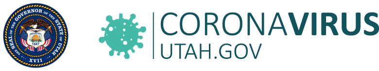 Utah State Seal and Coronavirus.utah.gov Logos